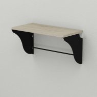 Настінна полиця Ferrum-decor Комфі 260x600x240 метал Чорний ДСП Сонома 16 мм (FRD-102740) Настінна полиця Ferrum-decor Комфі 260x600x240 метал Чорний ДСП Сонома 16 мм (FRD-102740)