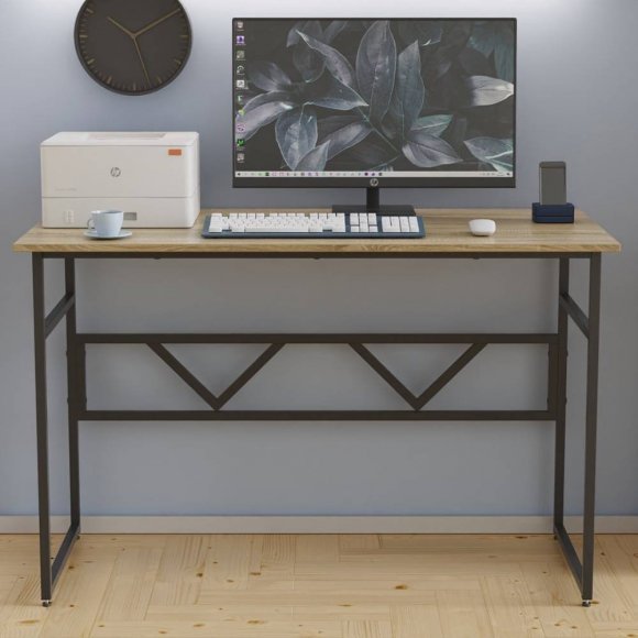 Письмовий стіл Ferrum-decor Райан 75x140x70 чорний ДСП Дуб Сонома 16мм (FRD-103722)