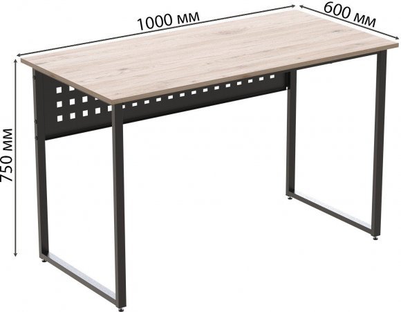 Комп'ютерний стіл Ferrum-decor Майк 75x100x60 чорний ДСП Дуб Сан-Марино 16мм (FRD-103850) Комп'ютерний стіл Ferrum-decor Майк 75x100x60 чорний ДСП Дуб Сан-Марино 16мм (FRD-103850)