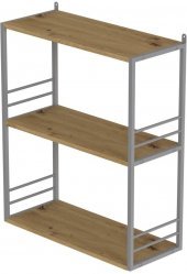 Книжкова полиця універсальна Ferrum-decor Стім 2 74x63x26 сірий ДСП Дуб Артизан 16мм (FRD-104117) Книжкова полиця універсальна Ferrum-decor Стім 2 74x63x26 сірий ДСП Дуб Артизан 16мм (FRD-104117)