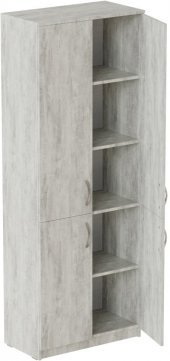 Шафа Анжело Ferrum-decor на 5 полиць із 4 дверима 1900x700x380 ДСП Бетон 16 мм (FRD-105042)