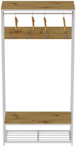 Вішалка модульна підлогова Ferrum-decor Треліс 15 180x90x38 білий ДСП Дуб Артизан 16мм (FRD-104369) Вішалка модульна підлогова Ferrum-decor Треліс 15 180x90x38 білий ДСП Дуб Артизан 16мм (FRD-104369)