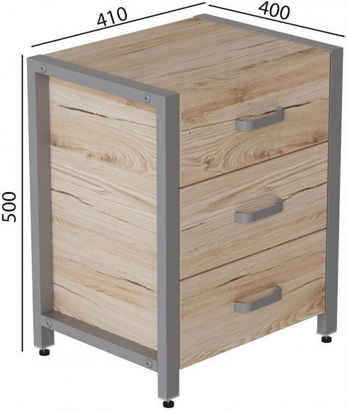 Тумба універсальна Ferrum-decor Вів'єн 3 50x41x40 сірий ДСП Дуб Сан-Марино 16мм (FRD-104197) Тумба універсальна Ferrum-decor Вів'єн 3 50x41x40 сірий ДСП Дуб Сан-Марино 16мм (FRD-104197)