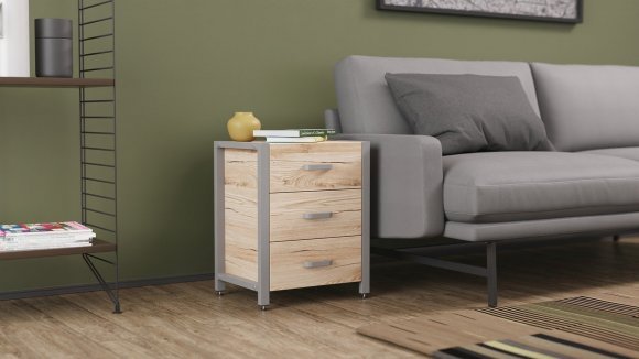 Тумба універсальна Ferrum-decor Вів'єн 3 50x41x40 сірий ДСП Дуб Сан-Марино 16мм (FRD-104197) Тумба універсальна Ferrum-decor Вів'єн 3 50x41x40 сірий ДСП Дуб Сан-Марино 16мм (FRD-104197)