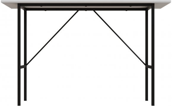 Стіл письмовий Line Тайм Ferrum-decor 750x1200x600 Чорний метал ДСП Біле 16 мм (FRD-104885)