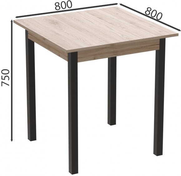 Стіл кухонний Ferrum-decor Агата 75x80x80 Чорний ДСП Сан-Марино 16мм (FRD-105637) Стіл кухонний Ferrum-decor Агата 75x80x80 Чорний ДСП Сан-Марино 16мм (FRD-105637)
