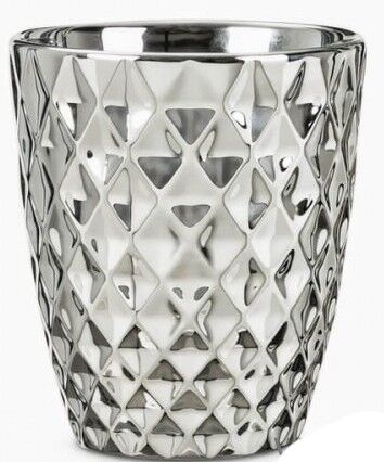 Кашпо для квітів Mirror Silver кераміка 14 дзеркальний із фактурою 58685 Кашпо для квітів Mirror Silver кераміка 14 дзеркальний із фактурою 58685