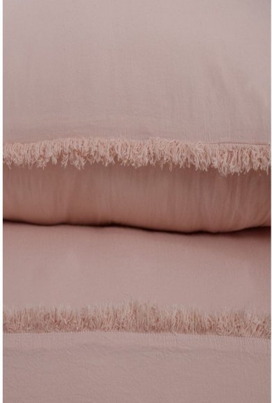 Постільна білизна Burumcuk pudra пудра king size 220х240 см