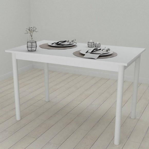 Стіл кухонний Ferrum-decor Беніта 75x120x60 Білий ДСП Біле 16мм (FRD-106266)
