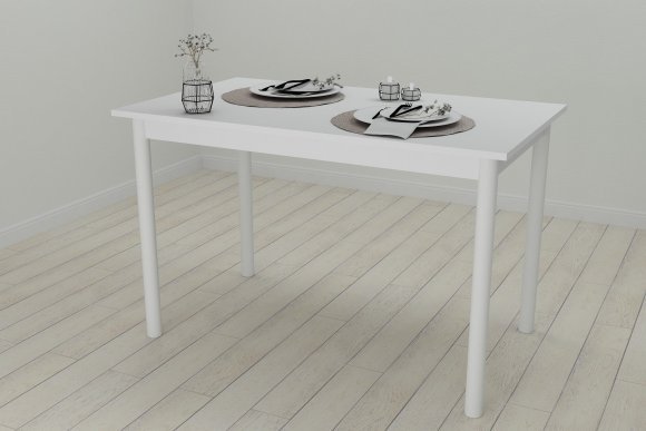 Стіл кухонний Ferrum-decor Беніта 75x120x60 Білий ДСП Біле 16мм (FRD-106266)