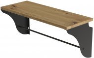 Настінна полиця Ferrum-decor Комфі 260x600x240 метал Чорний ДСП Дуб Артизан 16 мм (FRD-102742) Настінна полиця Ferrum-decor Комфі 260x600x240 метал Чорний ДСП Дуб Артизан 16 мм (FRD-102742)