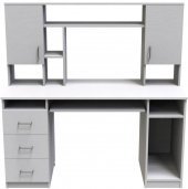 Стіл комп'ютерний Анжело Ferrum-decor 1400x1422x600 ДСП Біле 16 мм (FRD-104704)