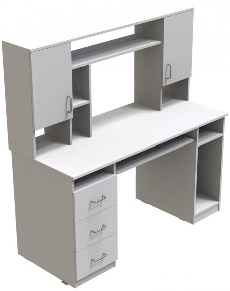 Стіл комп'ютерний Анжело Ferrum-decor 1400x1422x600 ДСП Біле 16 мм (FRD-104704) Стіл комп'ютерний Анжело Ferrum-decor 1400x1422x600 ДСП Біле 16 мм (FRD-104704)