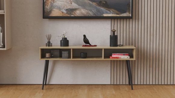 Тумба під телевізор Кентук Ferrum-decor 45x139x38 Чорний метал ДСП Дуб Сонома 16 мм (FRD-106730) Тумба під телевізор Кентук Ferrum-decor 45x139x38 Чорний метал ДСП Дуб Сонома 16 мм (FRD-106730)