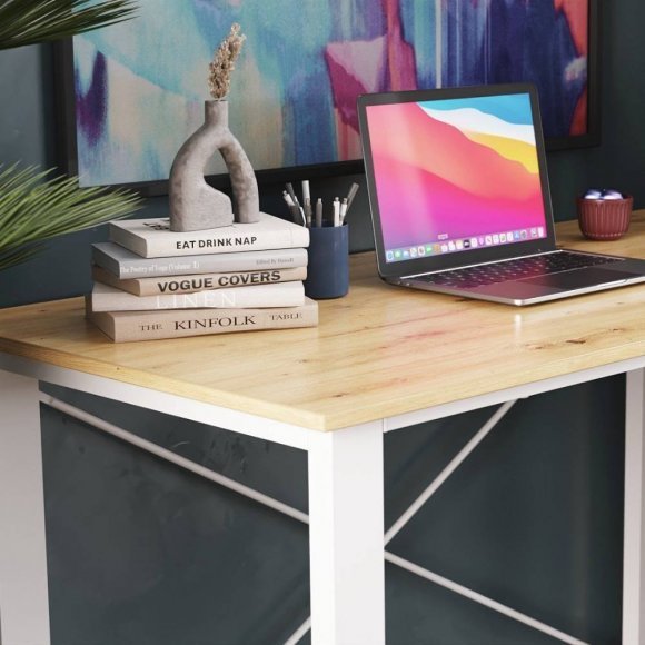 Письмовий стіл Ferrum-decor Драйв 750x1000x700 Білий метал ДСП Дуб Артизан 32 мм (FRD-103378) Письмовий стіл Ferrum-decor Драйв 750x1000x700 Білий метал ДСП Дуб Артизан 32 мм (FRD-103378)