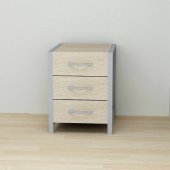 Тумба універсальна Ferrum-decor Вів'єн 3 50x41x40 сірий ДСП Дуб Сонома 16мм (FRD-104198)
