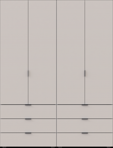 Комплект шаф для одягу Doros Гелар (2 шт.) 155х49,5х203,4 см Кашемір (DRS-011238)