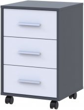 Тумба офісна Doros Т3 43х42х66,4 см Графіт/Білий (DRS-011399)