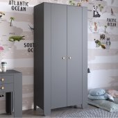 Шафа розпашна дводверна в дитячу кімнату 900х450х1900 LION Інді Антрацит (LION-041573)