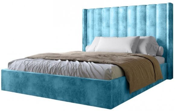 Двоспальне ліжко LION Ніно 180x200 см SILK 502 Бирюзовий (LION-041396) Двоспальне ліжко LION Ніно 180x200 см SILK 502 Бирюзовий (LION-041396)