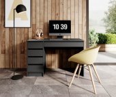 Стіл туалетний письмовий Perfect Home Ада / Ada 5S/120 з 5 шухлядами Антрацит (PFH-091308) Стіл туалетний письмовий Perfect Home Ада / Ada 5S/120 з 5 шухлядами Антрацит (PFH-091308)