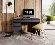 Стіл туалетний письмовий Perfect Home Ада / Ada 5S/120 з 5 шухлядами Антрацит (PFH-091308) Стіл туалетний письмовий Perfect Home Ада / Ada 5S/120 з 5 шухлядами Антрацит (PFH-091308)