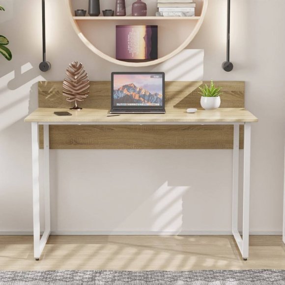 Письмовий стіл Ferrum-decor Скай 75x120x60 білий ДСП Дуб Сонома 16мм (FRD-101072)