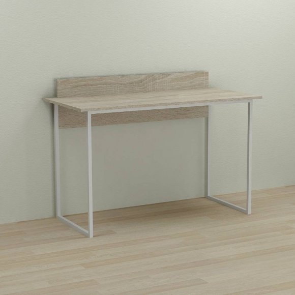 Письмовий стіл Ferrum-decor Скай 75x120x60 білий ДСП Дуб Сонома 16мм (FRD-101072)