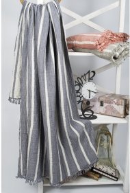 Плед-накидка Cocoon Stripe indigo 130х170 см 2000022196529 Плед-накидка Cocoon Stripe indigo 130х170 см 2000022196529