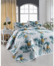 Покривало стьобане з наволочками CustomAnanas beyaz білий 200х220 см svt-2000022240512