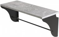 Настінна полиця Ferrum-decor Комфі 260x600x240 метал Чорний ДСП Бетон 16 мм (FRD-102743) Настінна полиця Ferrum-decor Комфі 260x600x240 метал Чорний ДСП Бетон 16 мм (FRD-102743)