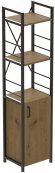 Етажерка 3/34 Ferrum-decor Серії Конект з тумбою 144x34x28 Чорний ДСП Артизан (FRD-104426)