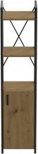 Етажерка 3/34 Ferrum-decor Серії Конект з тумбою 144x34x28 Чорний ДСП Артизан (FRD-104426)