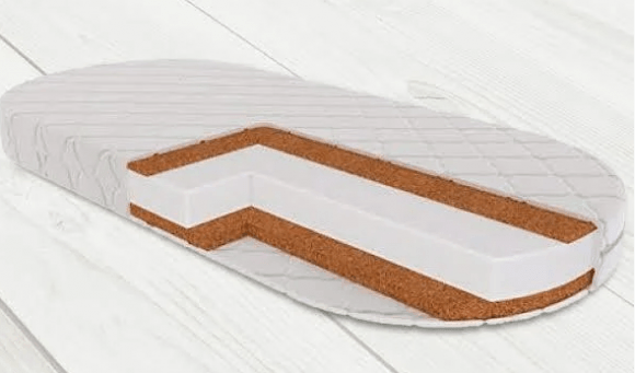 Матрац дитячий овальний BabySleep Oval КРК трикотаж 122х71х8 см