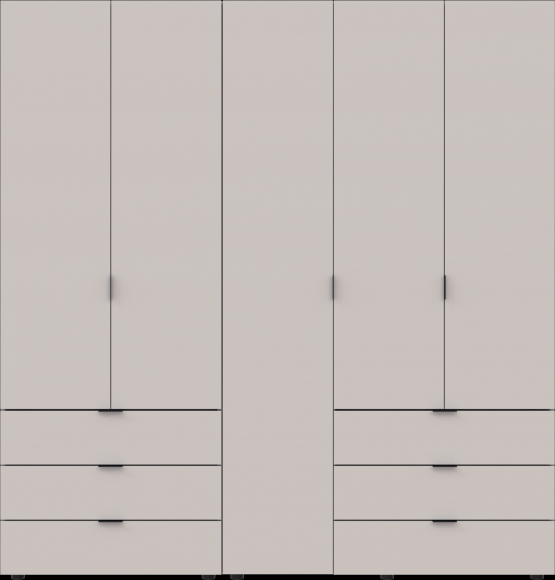 Комплект шаф для одягу Doros Гелар (2 шт.) 193,7х49,5х203,4 см Кашемір (DRS-011239)