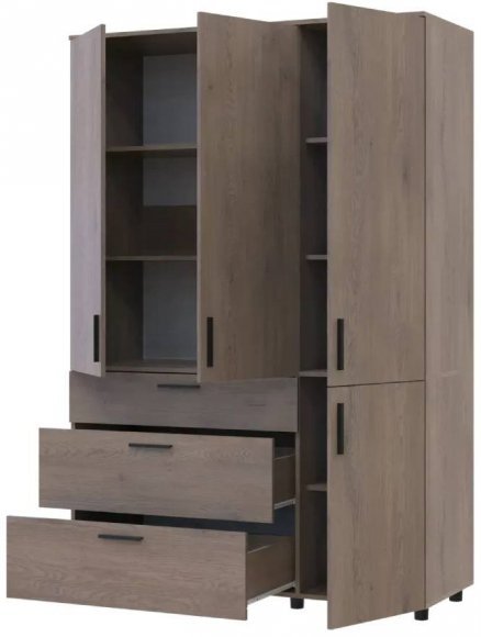 Шафа для одягу Doros Торн Кремона Канноло 3 ДСП/3Ш (полиці) 135х51.6х200 (DRS-012068) Шафа для одягу Doros Торн Кремона Канноло 3 ДСП/3Ш (полиці) 135х51.6х200 (DRS-012068)
