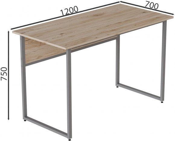 Комп'ютерний стіл Ferrum-decor Коді 75x120x70 сірий ДСП Дуб Сан-Марино 32мм (FRD-101699)