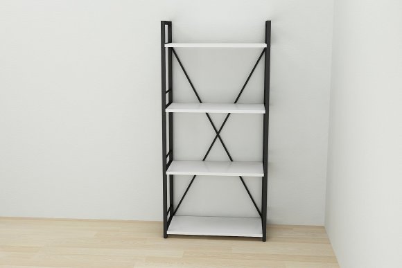 Етажерка 4/60 Ferrum-decor Серії Конект 120x60x28 чорний ДСП Біле 16мм (FRD-104236) Етажерка 4/60 Ferrum-decor Серії Конект 120x60x28 чорний ДСП Біле 16мм (FRD-104236)