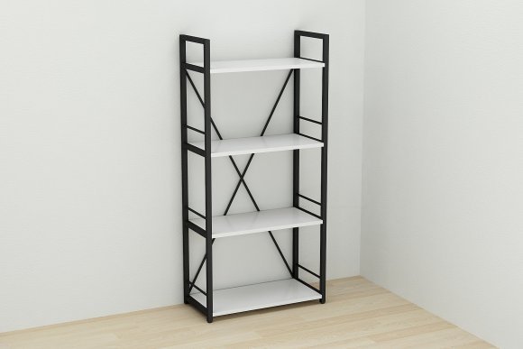Етажерка 4/60 Ferrum-decor Серії Конект 120x60x28 чорний ДСП Біле 16мм (FRD-104236) Етажерка 4/60 Ferrum-decor Серії Конект 120x60x28 чорний ДСП Біле 16мм (FRD-104236)