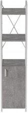 Етажерка 3/34 Ferrum-decor Серії Конект з тумбою 144x34x28 Чорний ДСП Бетон (FRD-104427)