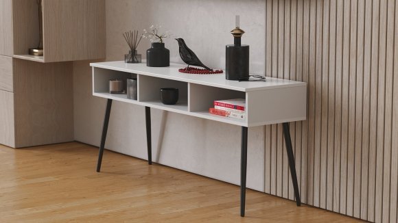 Тумба під телевізор Кентук Ferrum-decor 45x139x38 Чорний метал ДСП Білий 16 мм (FRD-106733) Тумба під телевізор Кентук Ferrum-decor 45x139x38 Чорний метал ДСП Білий 16 мм (FRD-106733)