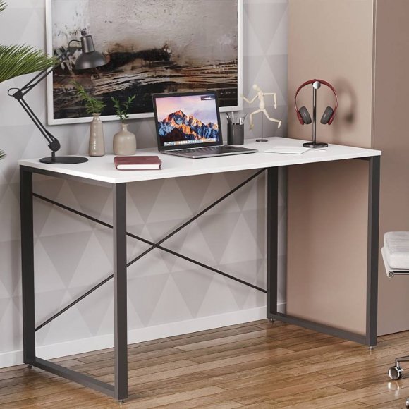 Письмовий стіл Ferrum-decor Серії Конект 75x120x600 чорний ДСП Біле 16мм (FRD-104201) Письмовий стіл Ferrum-decor Серії Конект 75x120x600 чорний ДСП Біле 16мм (FRD-104201)