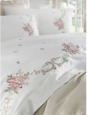 Постільна білизна сатин з вишивкою Rosenna євро svt-2000022295048