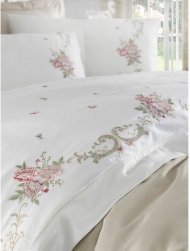 Постільна білизна сатин з вишивкою Rosenna євро svt-2000022295048