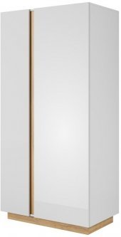 Шафа для одягу Perfect Home Арко / Arco 2-дверна 2D/96 Білий глянець/дуб грандсон (PFH-091038)