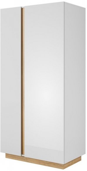 Шафа для одягу Perfect Home Арко / Arco 2-дверна 2D/96 Білий глянець/дуб грандсон (PFH-091038)