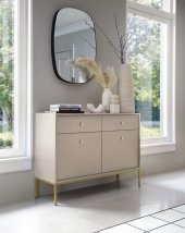 Комод Perfect Home Моно / Mono 2-дверний з 2 шухлядами і золотими ніжками MKSZ104 Беж пісочний (PFH-091205) Комод Perfect Home Моно / Mono 2-дверний з 2 шухлядами і золотими ніжками MKSZ104 Беж пісочний (PFH-091205)