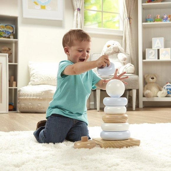 Величезна натуральна дерев'яна пірамідка MD30540