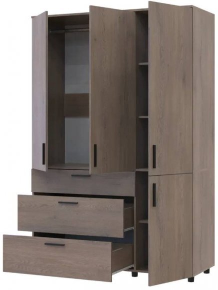 Шафа для одягу Doros Торн Кремона Канноло 3 ДСП/3Ш (штанга) 135х51.6х200 (DRS-012069)