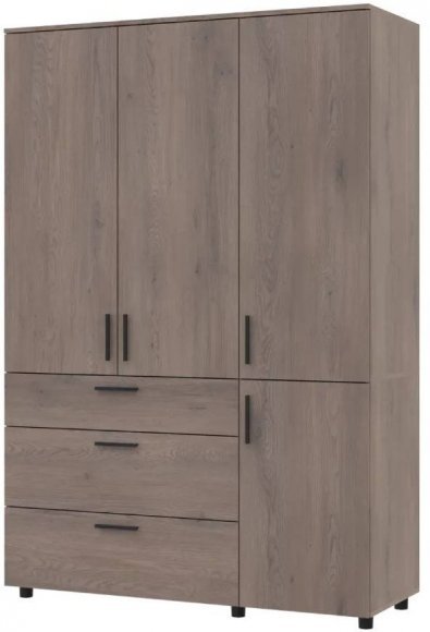 Шафа для одягу Doros Торн Кремона Канноло 3 ДСП/3Ш (штанга) 135х51.6х200 (DRS-012069)